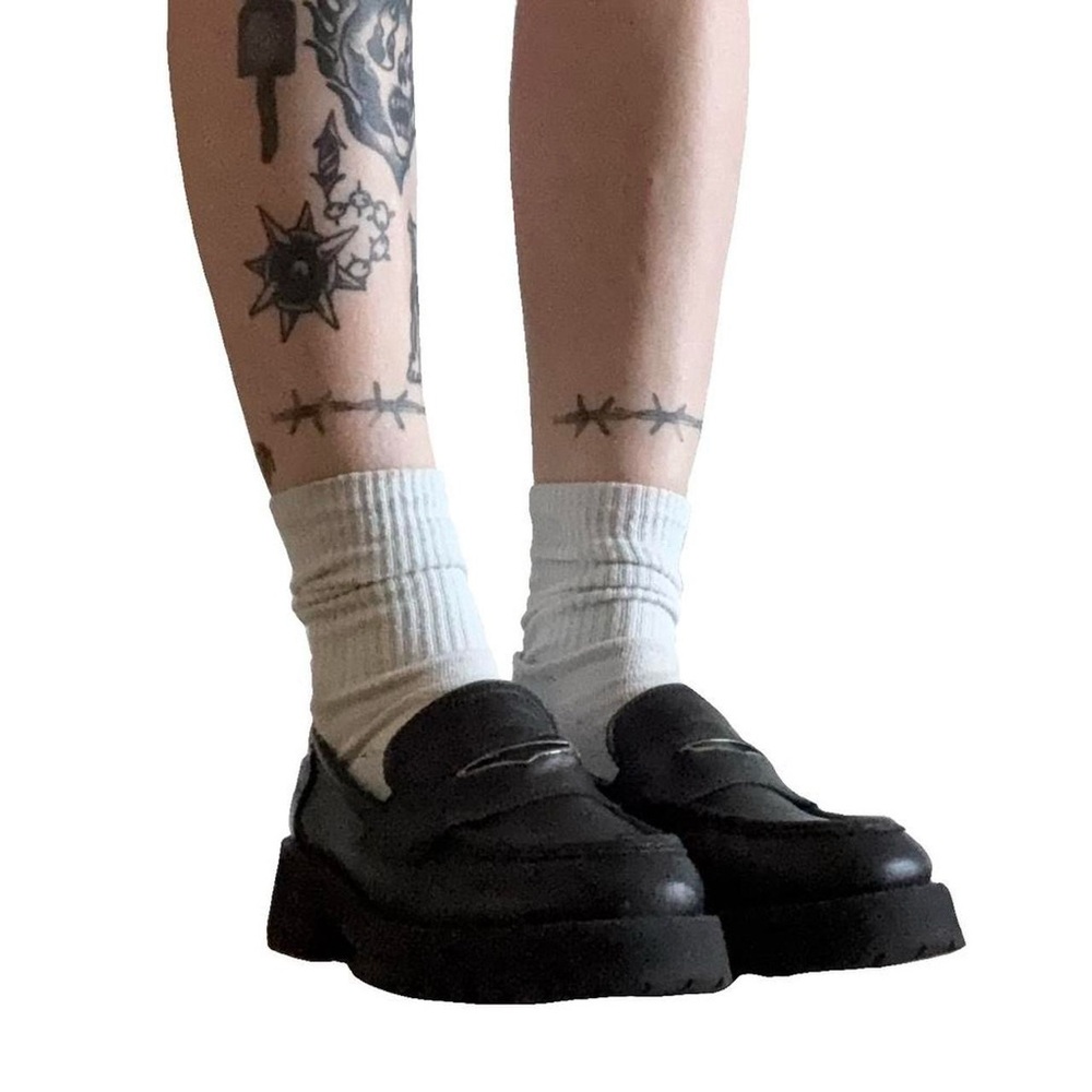 Black loafers